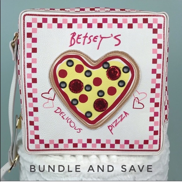 Betsey Johnson Handbags - Betsey Johnson pizza box kitsch crossbody bag